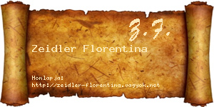 Zeidler Florentina névjegykártya